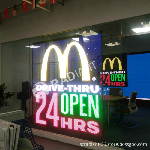 transparent led screen for advertising